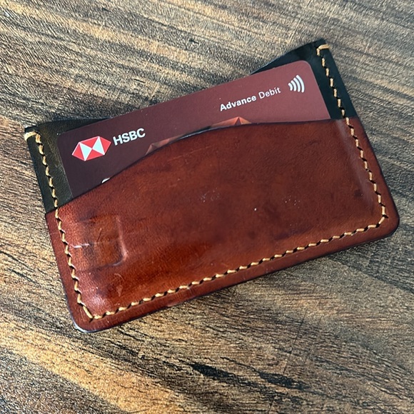 Minimalist Leather Card Holder/Wallet - Picture 4 of 5